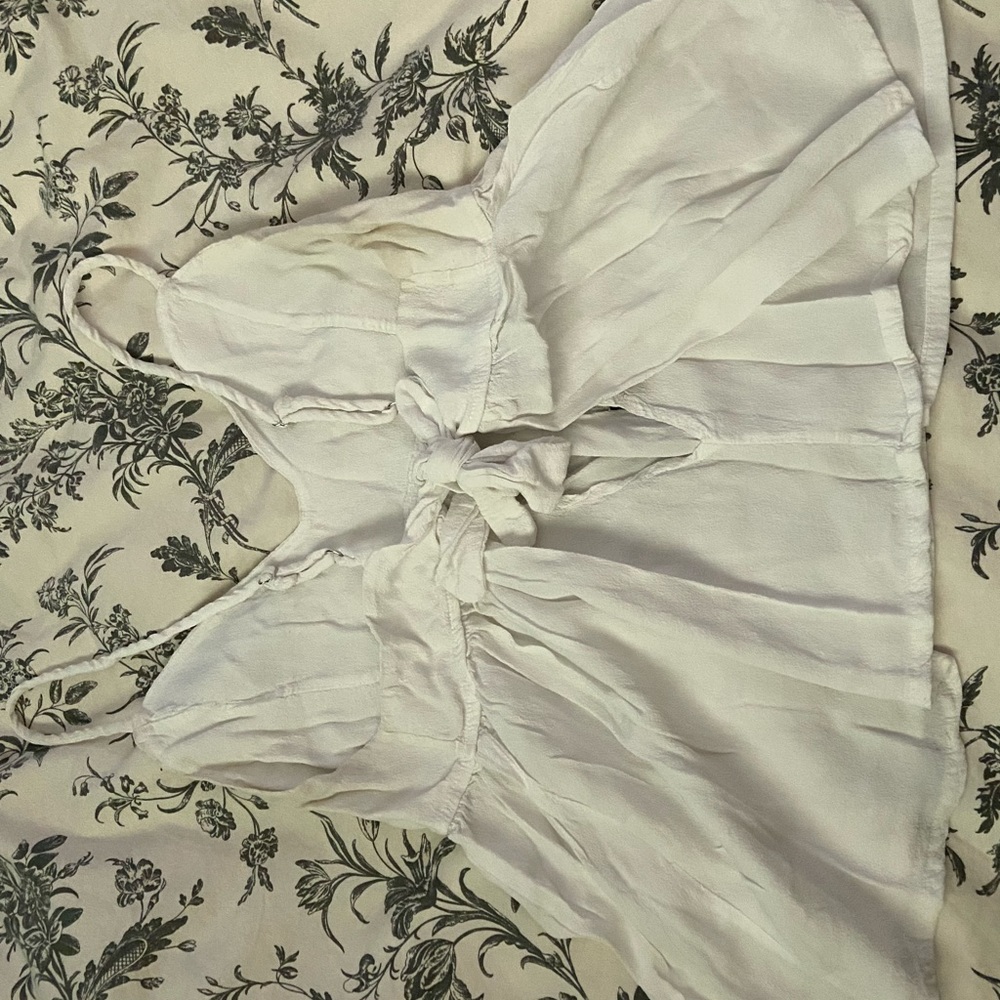 White Brandy Melville Babydoll Top - Picture 3 of 6